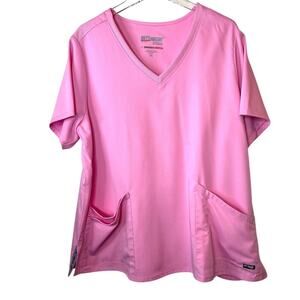 Grey's Anatomy by Barco Nurse Scrubs in Pink Lemonade Women's Size 2XL